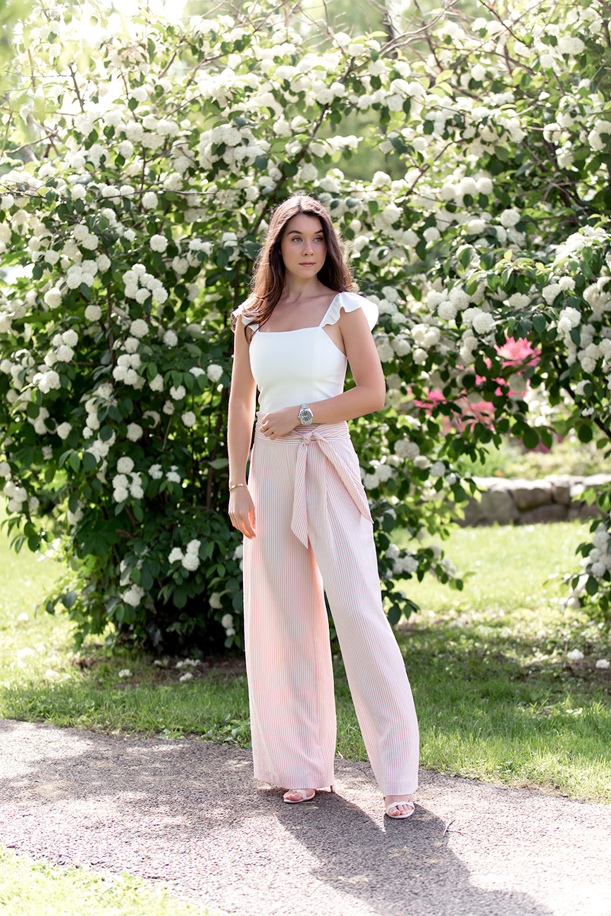 summer wide leg pants outfit
